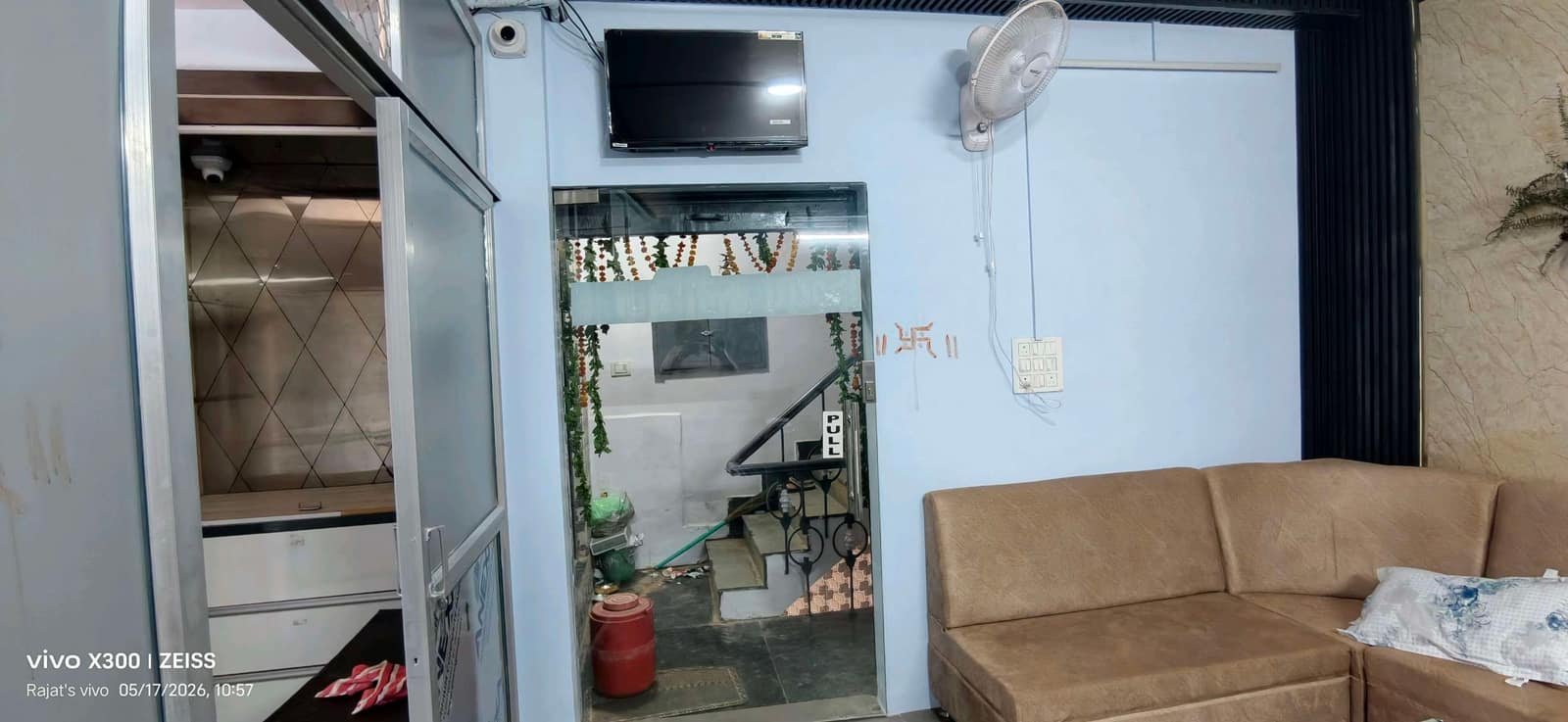 Entrance and interior of the clinic